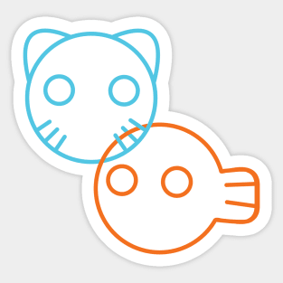 The Amazing World of Gumball - Gumball & Darwin Minimalist Sticker